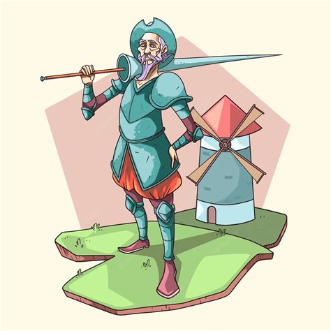 Premium Vector | Hand drawn don quixote illustration