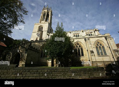 City Of York England The 14th Century All Saints Pavement Church With