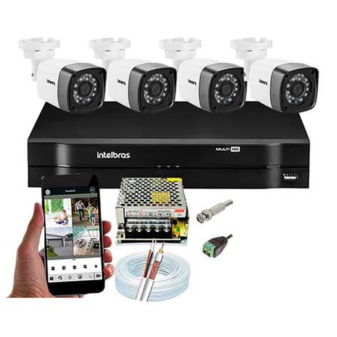 Kit Cftv C Meras Bullet Dvr Intelbras Mhdx Acess Rios