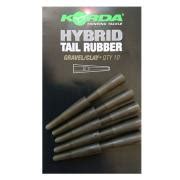 KORDA HYBRID TAIL RUBBER Color Gravel Clay Marron 10 Unid Arapaima