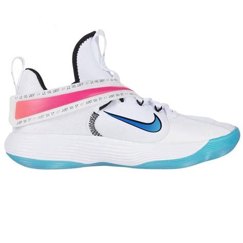 Nike React Hyperset Trainers White Black Flash Crimson Netball Uk