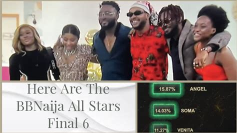 Here Are The BBNaija All Stars Final Six Soma Angel And Venita Are