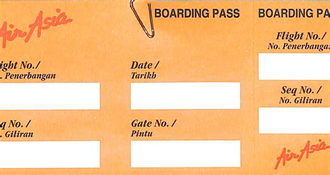 Manual Boarding Pass Airasia Museum