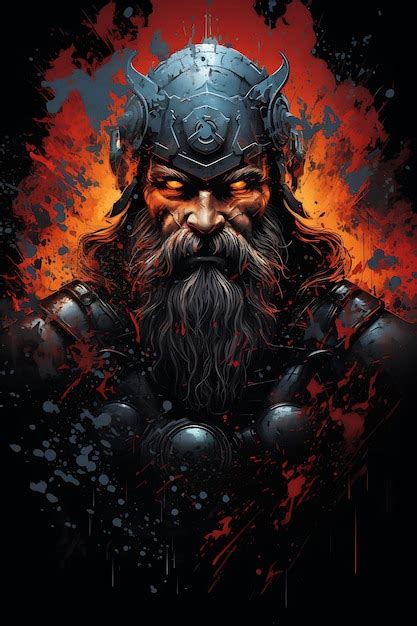 Premium Photo Tshirt Design Of Viking Berserker In A Frenzied Rage