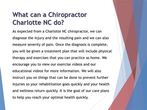 Ppt Chiropractor Charlotte Nc Chiropractic Healthcare Powerpoint