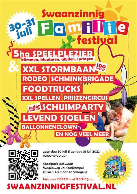 WINACTIE Win 4 Kaarten Voor Swaanzinnig Familiefestival Bij Speelpark