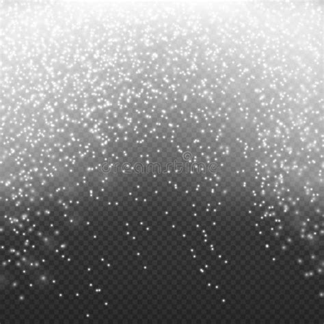 Snow Blizzard Effect On Transparent Background Vector Stock Vector