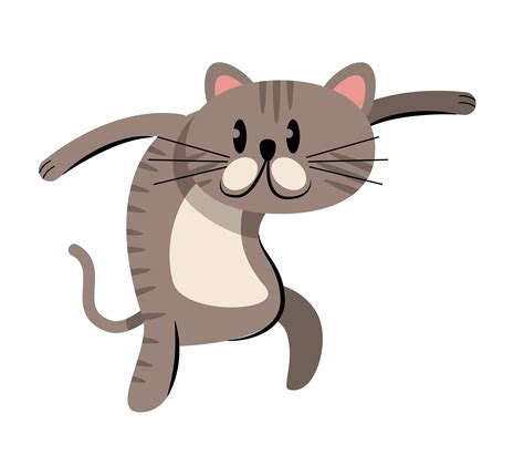 Cute Cat Standing On Two Legs Png