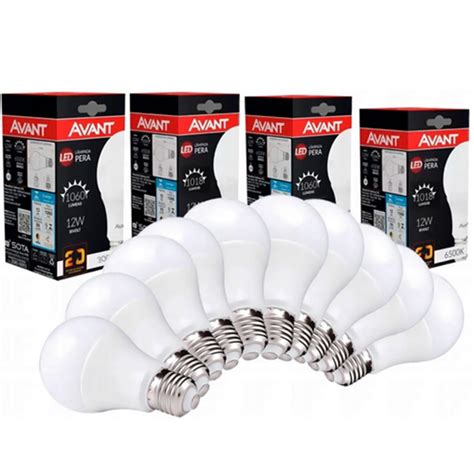 Kit 10 Lâmpadas Led 12w Bulbo Soquete E27 Bivolt Branca Fria Leroy Merlin