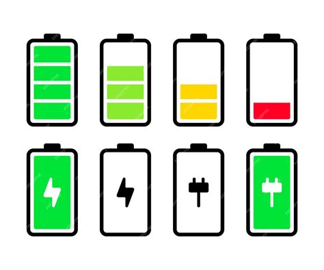 Premium Vector Vector Battery Icon Set