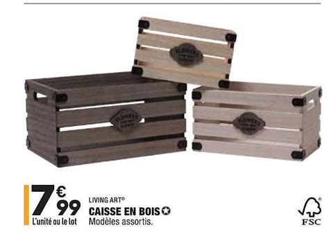 Promo Caisse En Bois Living Art Chez Aldi Icatalogue Fr