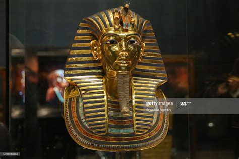 The Golden Funerary Mask Of Tutankhamun A King Of Ancient Egypt Is