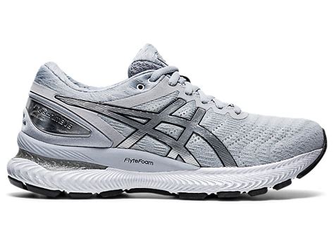 Gel Nimbus 22 Platinum Women Piedmont Grey Pure Silver Womens