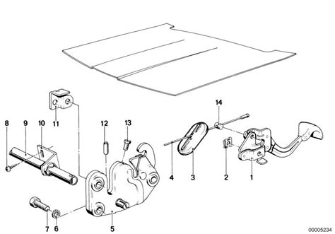 Genuine Bmw Engine Bonnet Hood Mechanism Frontrearusa