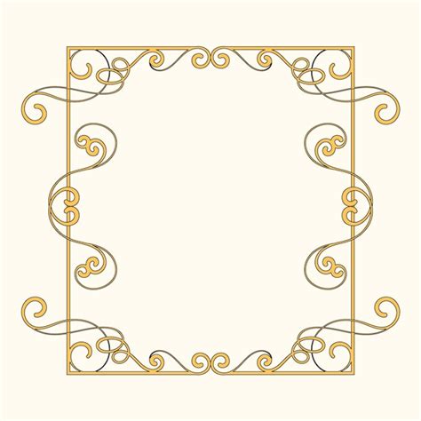 Free Vector Hand Drawn Art Nouveau Frame Design