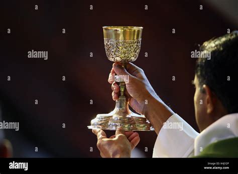 Catholic Mass Eucharist Celebration France Europe Stock Photo Alamy