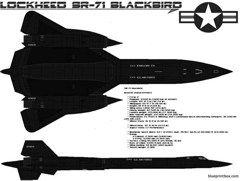 Lockheed Sr 71 Black Bird BlueprintBox Free Plans And