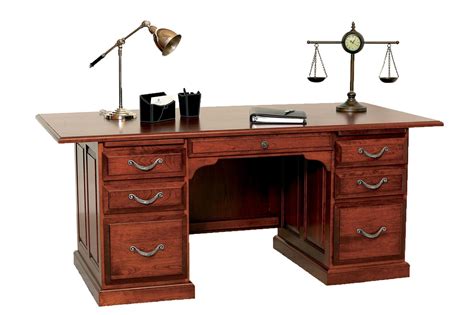 Vintage Handcrafted Executive Desk From DutchCrafters Amish Furniture