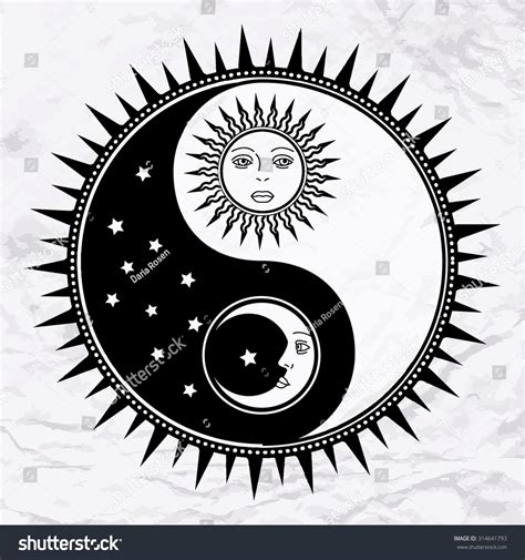 Vector Yin Yang Symbol Sun Moon Stock Vector 314641793 Shutterstock