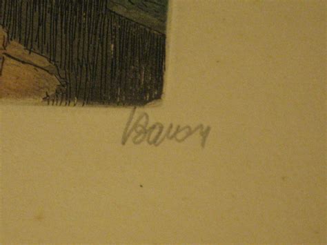 French Etching Signature