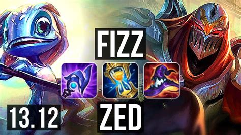 Fizz Vs Zed Mid Legendary K Mastery Euw Master