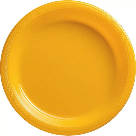 Sunshine Yellow Plastic Dinner Plates 20ct Party City