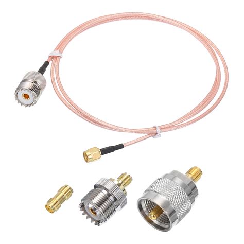 Uxcell RG316 Coaxial Cables SMA Male To UHF Female With Adapter Low