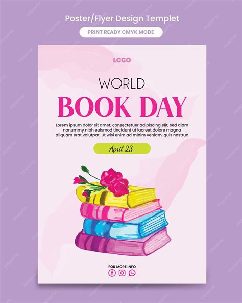 Premium Vector Handdrawn Watercolor World Book Day Instagram Post