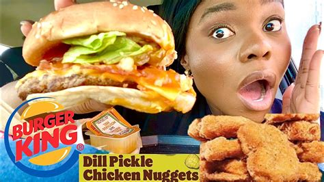 Trying Burger Kings Angry Whopper And Dill Pickle Chicken Nuggets Youtube