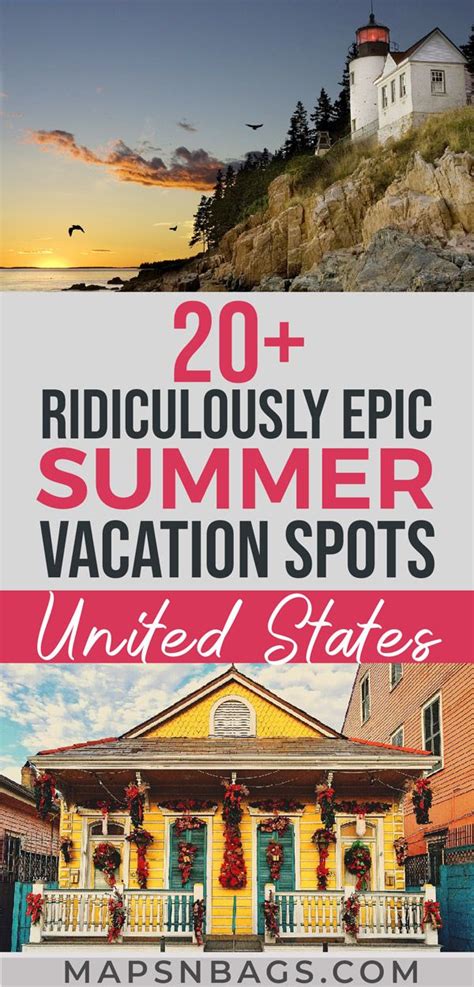 27 Best Summer Vacation Spots In The Us Maps N Bags Best Summer