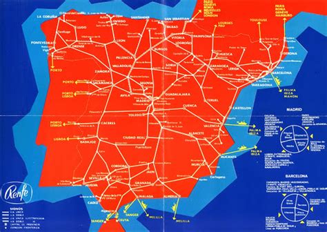 Mapa de la Red Nacional de los Ferrocarriles Españoles RENFE Google