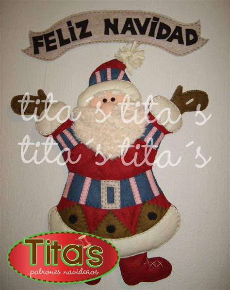 Santa Claus En Fieltro Patrones Novocom Top