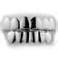 K White Gold Ip Plated Stainless Steel Grillz Top Bottom Teeth Hip