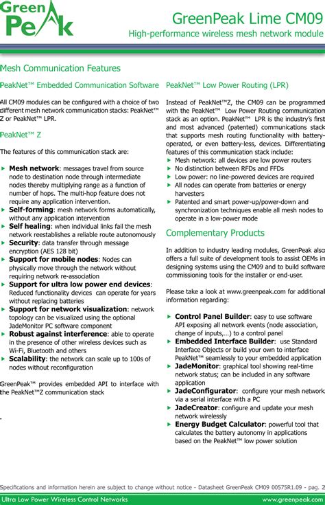 Permasense Cm Us Wireless Module User Manual Cm Datasheet R Indd