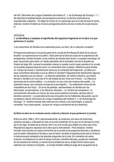 Modelo selec Pío Baroja El árbol de la ciencia PDF