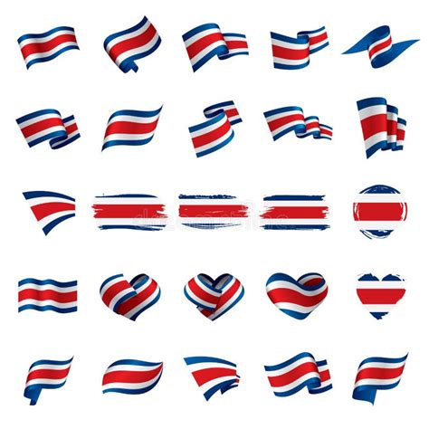 Vlag Van Costa Rica Stock Illustratie Illustration Of Patriottisch