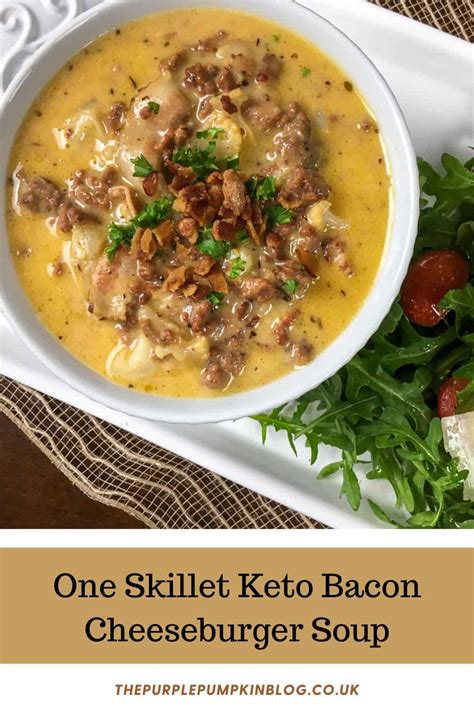 Comforting Low Carb Bacon Cheeseburger Soup Recipe