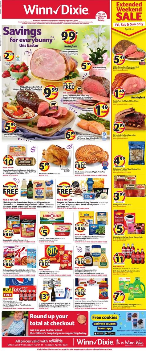 Winn Dixie Weekly Ad Mar 31 Apr 6 2021 Winn Dixie Weekly Ad