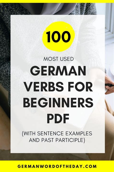 Top 100 Most Used German Verbs For Beginners PDF German Phrases