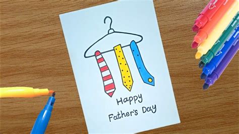 Father S Day Greeting Cards Happy Fathers Day Easy Drawings