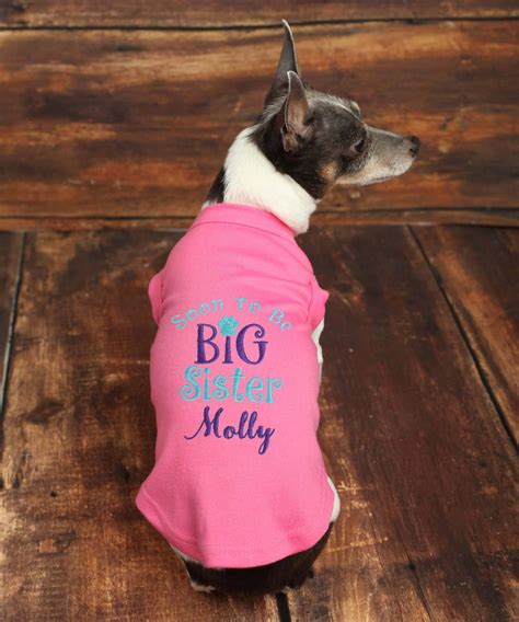 Personalized Big Sister Dog Shirt Soon To Be Big Sister Dog Etsy