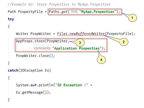 Java Examples Load And Save Java Application Properties To A Text File