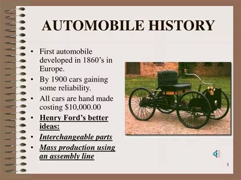 PPT - AUTOMOBILE HISTORY PowerPoint Presentation, free download - ID:555961