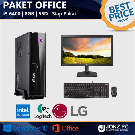 Jual PC Rakitan Office I5 Gen 6 8GB DDR4 Siap Pakai Bergaransi