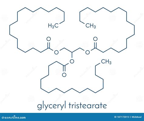 Stearic Acid, Octadecanoic, Saturated Fatty Acid Molecule. Structural ...