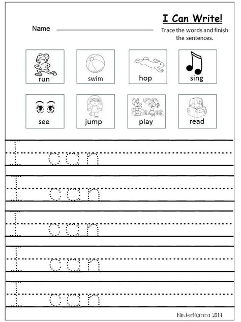 Free Writing Printable (Kindergarten and First Grade) - kindermomma.com ...