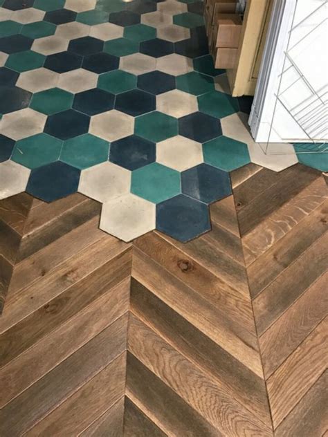 20 Hexagon Tile To Wood Transition