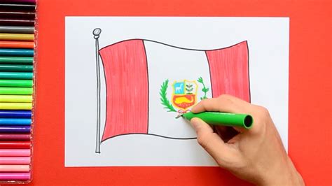 How To Draw The National Flag Of Peru Youtube