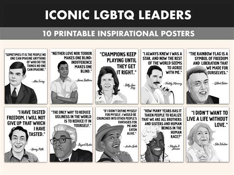 LGBTQ Quotes Printable Posters 10 LGBT Posters for - Etsy