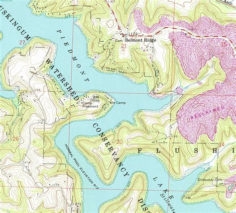 1992 Map of Piedmont Lake Ohio - Etsy